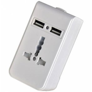 Sbox Multi Travel Adapter m/ 2 usb
