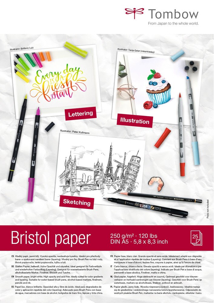 Skitseblok Tombow Bristol A5 250g 25ark