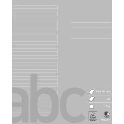 Skolehfte 17x21 24 linjer 32 blade gr