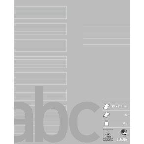 Skolehfte 17x21 24 linjer 32 blade gr