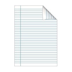 Skolehfte A4 32 linjer 40 blade lys bl