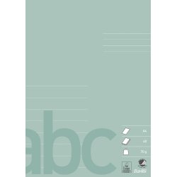 Skolehfte A4 8 linjer 40 blade stvgrn