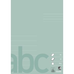 Skolehfte A4 8 linjer 40 blade stvgrn