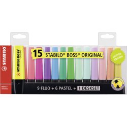 Stabilo BOSS Original 15 Farver Deskset Limited