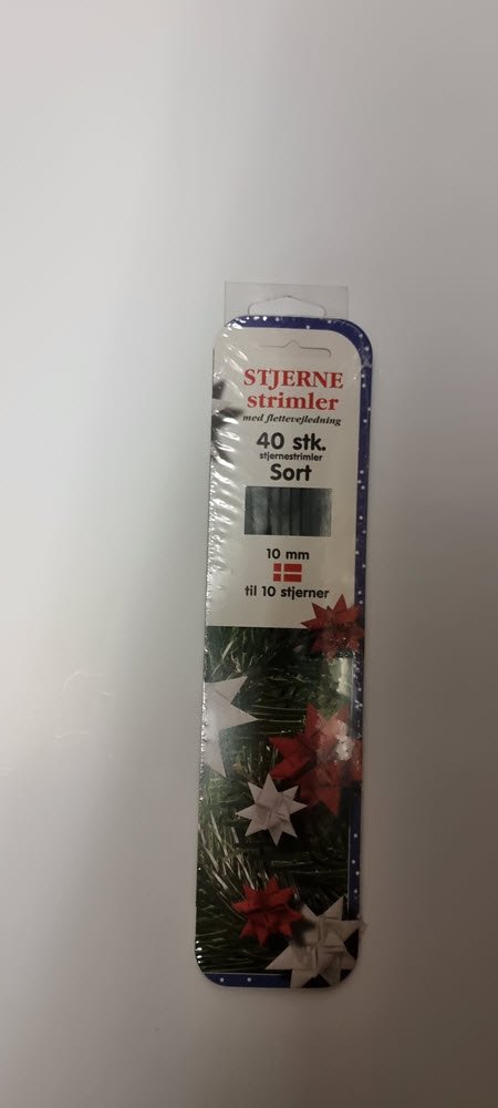 Stjernestrimler 10 mm Sort