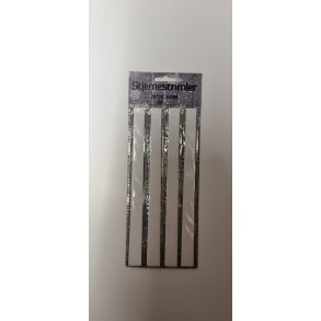 Stjernestrimler Glitter Slv 24st 15mm