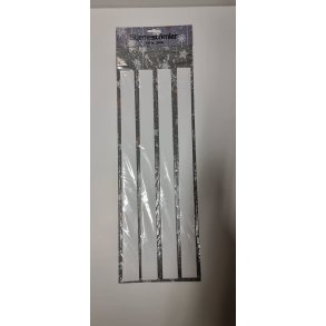 Stjernestrimler Hvid Glitter 24st 30mm
