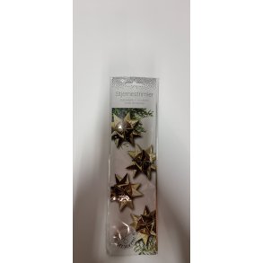 Stjernestrimler Metal guld 1,5x44cm 24stk