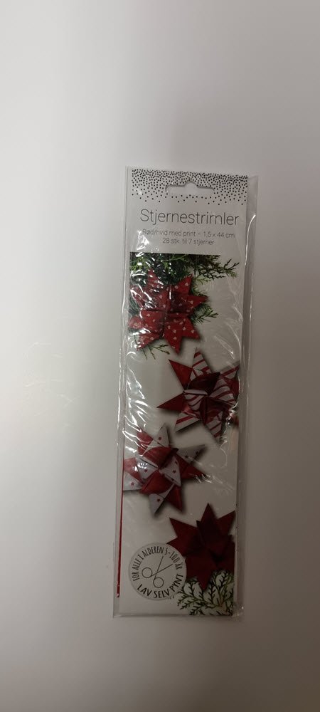 Stjernestrimler Rd/Hvid 15mm