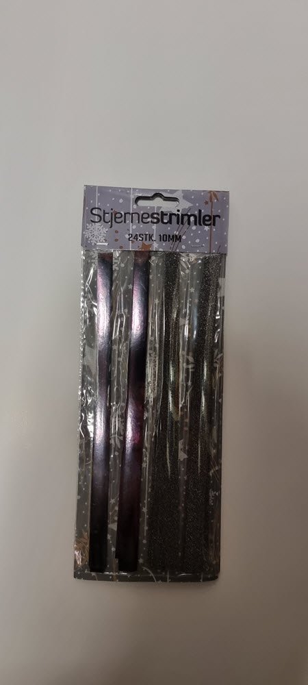 Stjernestrimler Sort 24st 10mm