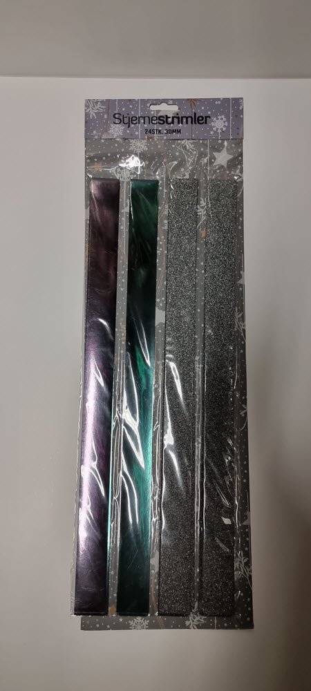 Stjernestrimler Sort 24st 30mm