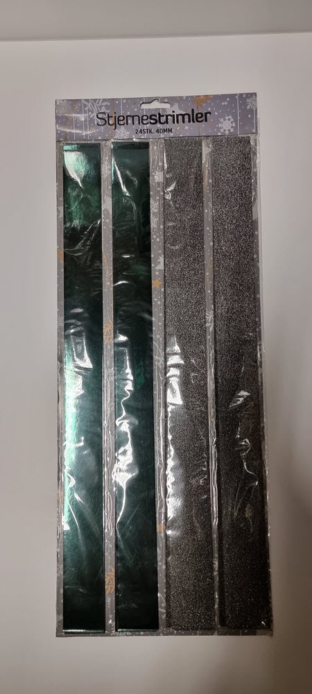 Stjernestrimler Sort 24st 40mm