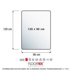 Stoleunderlag i sort PVC 90x120 cm til hårdt gulv
