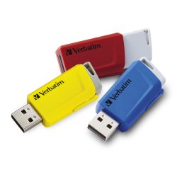 Store &acute;N&acute; Click USB Drive 16GB Red/Blue/Yellow