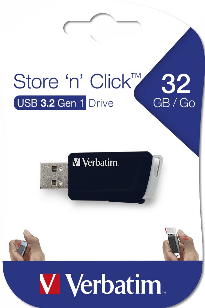 Store &acute;N&acute; Click USB Drive 32GB, Black