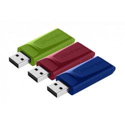 Store &acute;N&acute; Go Slider USB Drive 16GB Red/Blue/Green