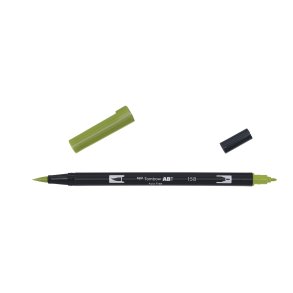 Tombow ABT Dual Brush 158 mrk olivengrn