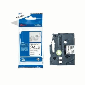 TZe-RE54 printer sort tekst p hvid 24mm satinbnd