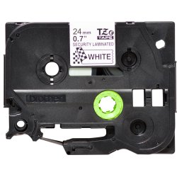 TZe tape 24mmx8m safety black/white