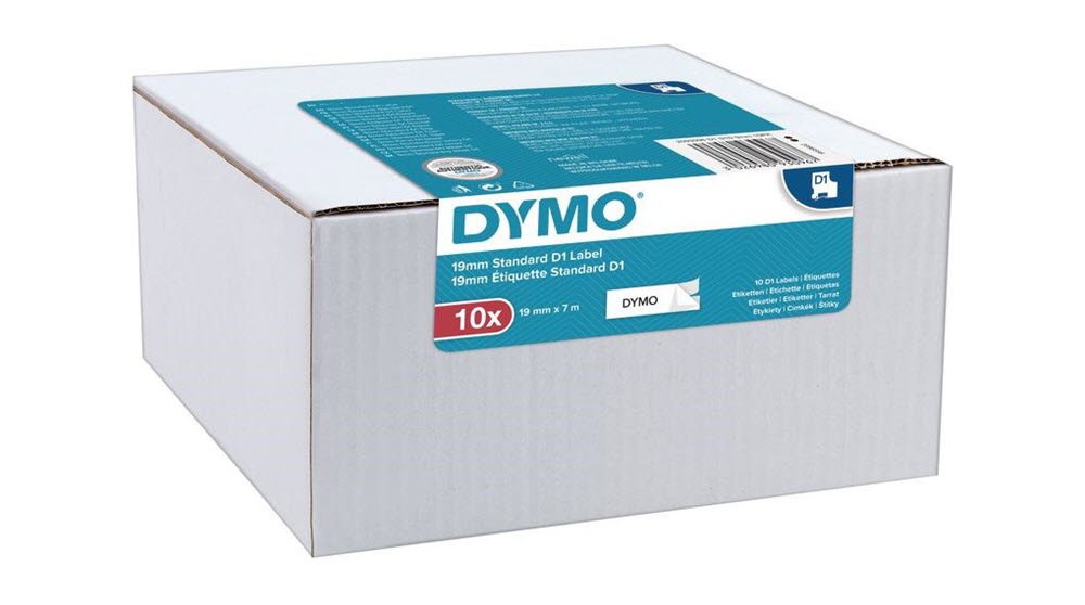 Tape D1 9mmx7m sort p hvid (10)