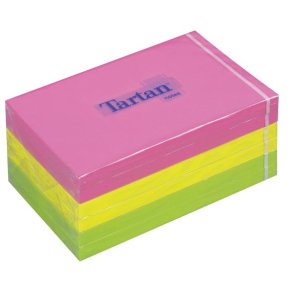 Tartan Notes 76x127 assorteret neon farver