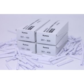 Tombolanumre 1-400 Hvid