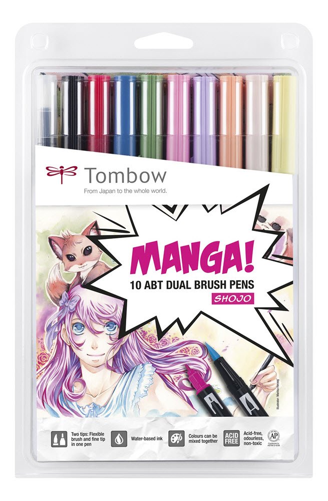 Tombow ABT Dual Brush 10/set Manga Shojo