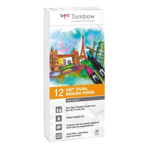 Tombow ABT Dual Brush 12P-3 gr farver