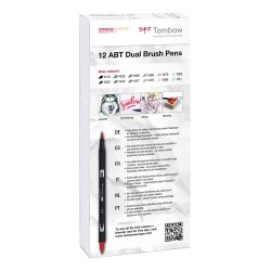 Tombow ABT Dual Brush 12P-3 grå farver