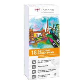 Tombow ABT Dual Brush 18P-2 sekundrfarver