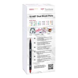 Tombow ABT Dual Brush 18P-5 pastelfarver