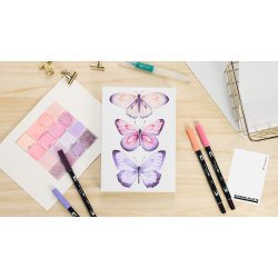 Tombow Watercoloring Canvas set Butterflies