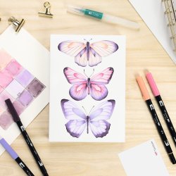 Tombow Watercoloring Canvas set Butterflies