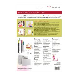 Tombow Watercoloring Canvas set Floral Letters