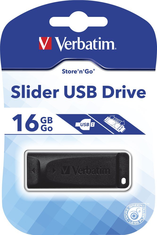 USB 2.0 Store &acute;N&acute; Go Slider 16GB, Black