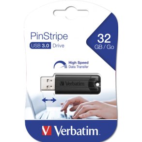 USB 3.0 PinStripe 32GB, Black