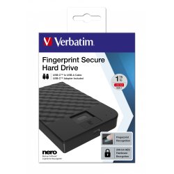 USB 3.1 Fingerprint Secure Portable Hard Drive 1TB