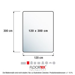 Ulitmat stoleunderlag PC 120x300 cm hrd gulv