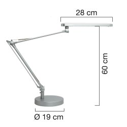 Unilux Mamboled LED Lamp, Metal Grey