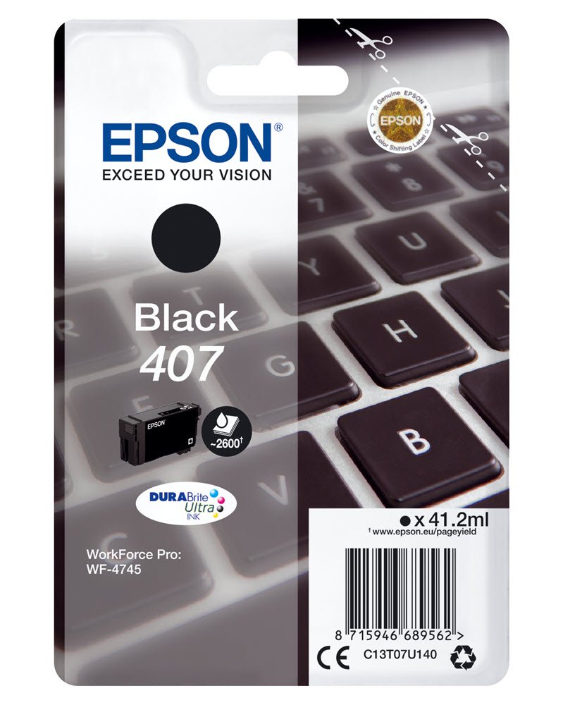 WF-4745 407 Ink Cartridge L Black Ink