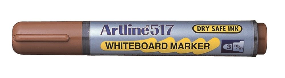 Whiteboardpenna Artline 517 brun