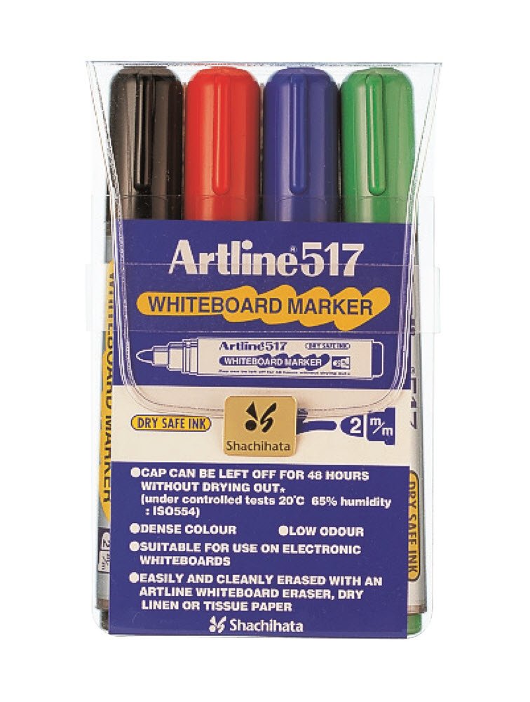 Whiteboardpenne Artline 517 4/st