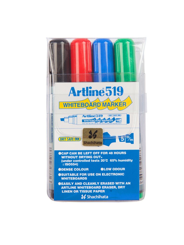 Whiteboardpenne Artline 519 4/st