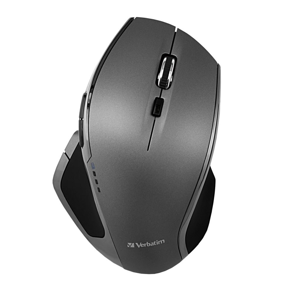 Wireless Mouse 8 Button Blue LED, Black