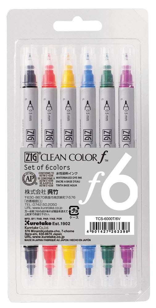 ZIG Clean Color f - 6 farver
