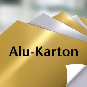 Alu-karton 50x70cm 330g Guld Alubelagt og lakeret