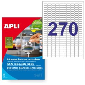 Apli Label Aftagelig 8x10mm