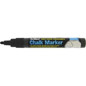Artline Chalk Marker 4.0mm spids sort