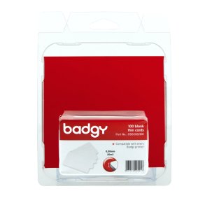 Badgy blank white 0 50mm thick cards 100