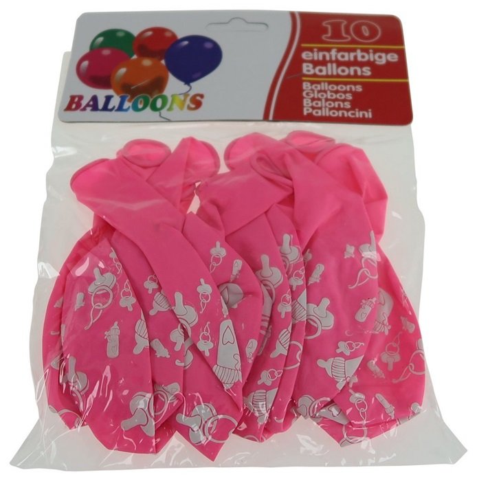 Balloner Barnedb Pige Pink 10stk